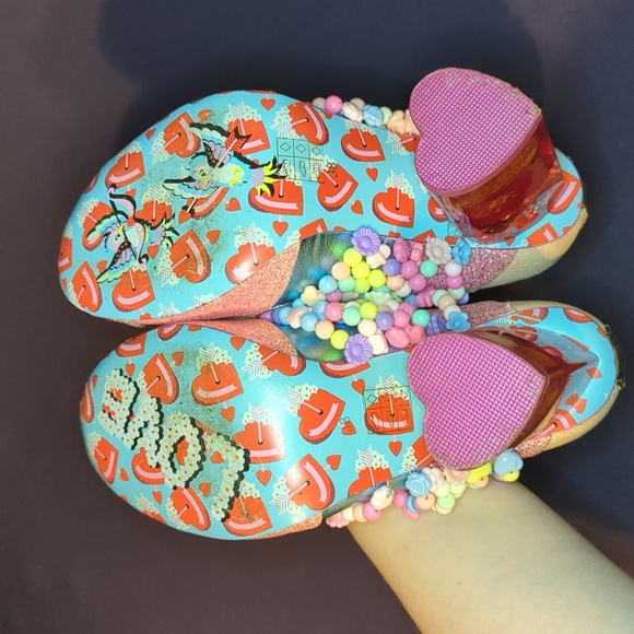 Irregular Choice Pastel Beads Heart Heels - Picture 4 of 4